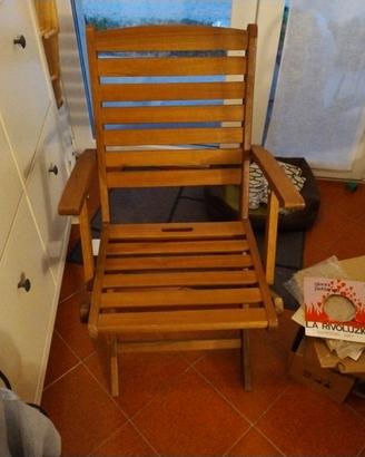 sedia  in legno pieghevole