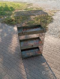 Gabbia tripla per uccelli