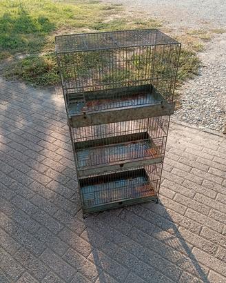 Gabbia tripla per uccelli