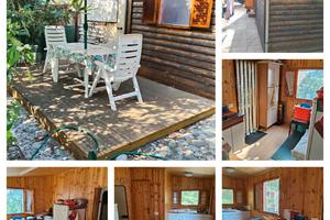 Roulotte con casetta in legno