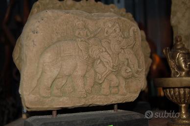 Sculture in pietra Divinità Indiane Buddha, Ganesh