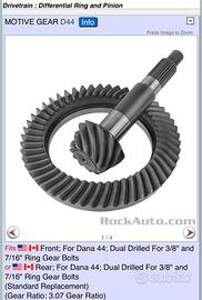 Coppia conica DANA 44 3,07