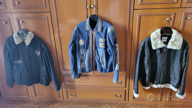 2 Giubbetti jeans + 1 Giubetto in vera pelle
