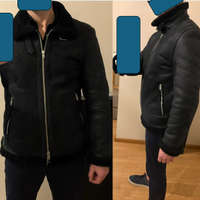 Giacca Shearling Nera - Calda invernale Slim fit
