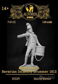 After battle Bavarian battle Drummer 1812 54mm 