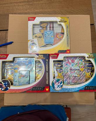 lotto 3 collezioni pokemon 30° anniversario