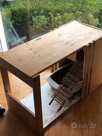 casa per conigli artigianale