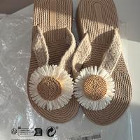 Infradito con zeppa girasole