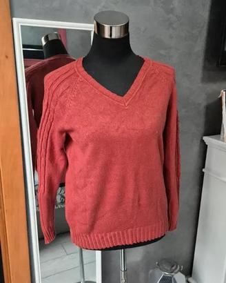 Maglione Zuiki color rame taglia M/L scollo v
