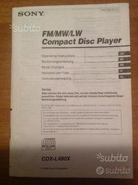 Manuale autoradio/cd Sony