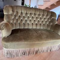 Divano vintage in velluto anni '70