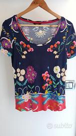T-shirt Desigual Floral Tg. S