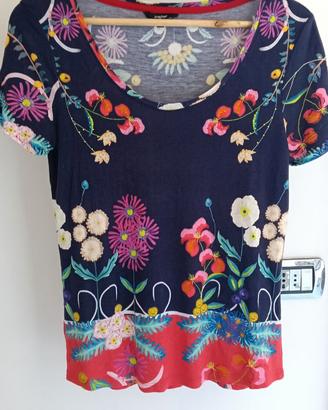 T-shirt Desigual Floral Tg. S