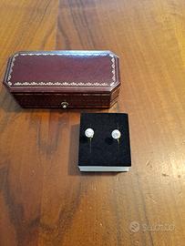 Orecchini d'oro 750 18 k con zirconi