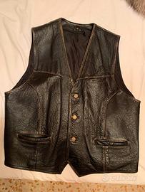 Gilet uomo VERA PELLE vintage taglia XL 