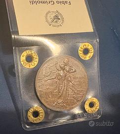 Moneta 10 centesimi cinquantenario periziata qFDC