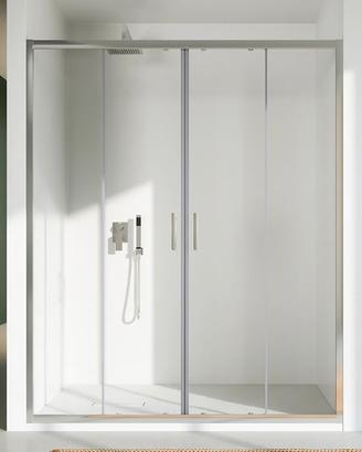 Porta doccia 170 cm h198 in cristallo nicchia