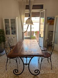 Tavolo industrial Luberon Maison du Monde+4 sedie