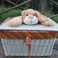 Cesta in vimini porta giocattoli