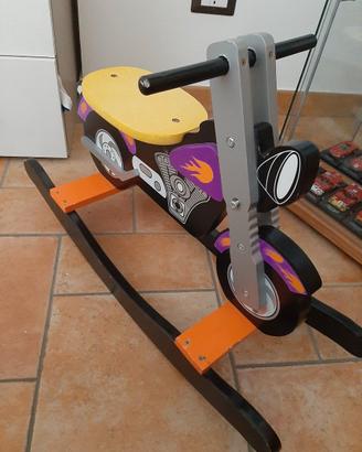 Moto a Dondolo di legno