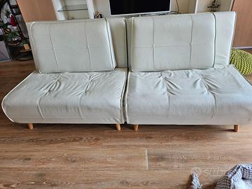 Poltroncine letto SEMILPELLE bianco