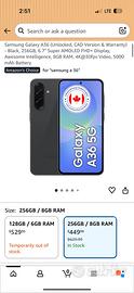 Samsung galaxy a 36    256 giga