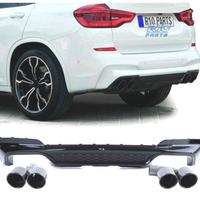 DIFFUSORE BMW X3 G01 LOOK M PERFORMANCE NERO LUCID
