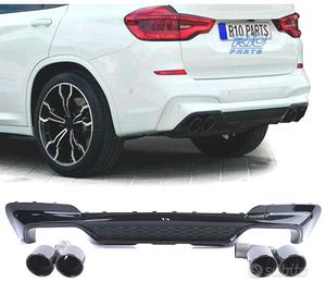 DIFFUSORE BMW X3 G01 LOOK M PERFORMANCE NERO LUCID