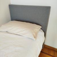 Testata imbottita letto singolo.