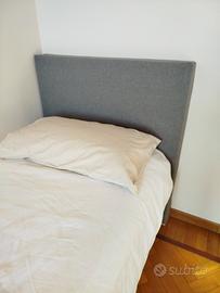Testata imbottita letto singolo.