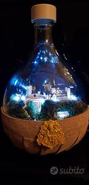 Castello di Hogwarts in antica ampolla di vetro