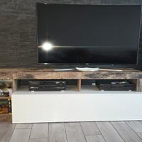 mobile tv rovere bianco vintage