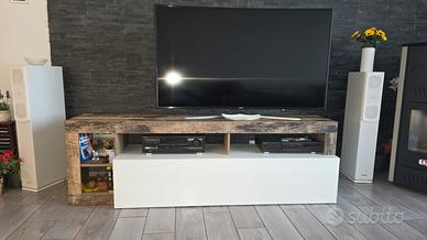 mobile tv rovere bianco vintage