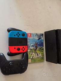 Nintendo Switch completa + Pro Controller + Zelda