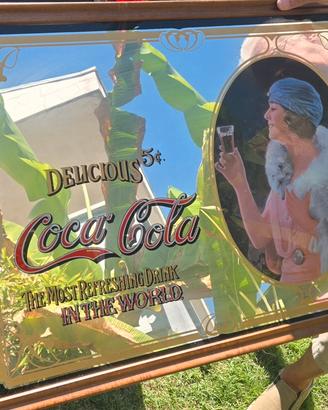 Quadro specchio pubblicitario  Coca-Cola, anni 70