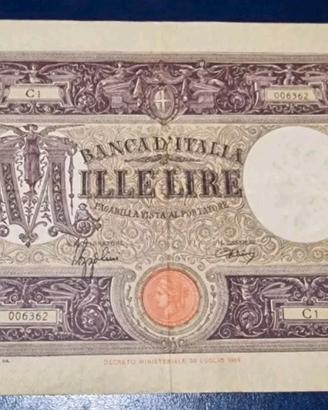 MILLE 1000 LIRE GRANDE M BARBETTI 12/12/1942