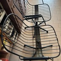 Sedie vintage in metallo stile industriale