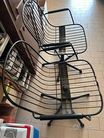 Sedie vintage in metallo stile industriale