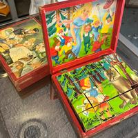 Puzzle vintage in cubi di legno 8 immagini