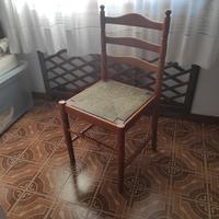 Sedie con seduta in paglia 6 pezzi