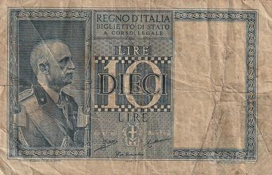 2 x banconota 10 lire regno d'Italia DL 1935 e DM 
