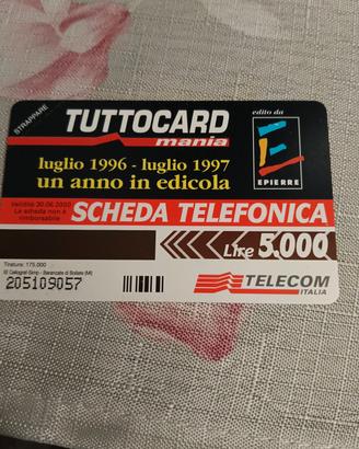 Scheda telefonica Diabolik 