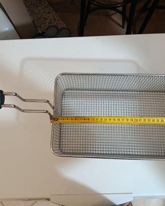 Cestello in acciaio per friggitrice (35 x 20x 13 c