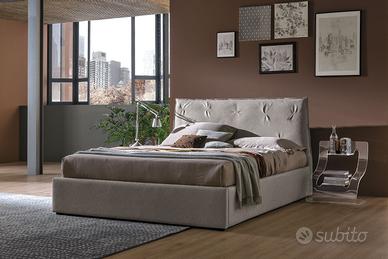 LETTO con contenitore in ecopelle Brisbane Target