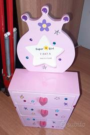 Portagioie in legno rosa