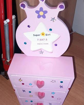 Portagioie in legno rosa