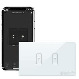 Interruttore Smart wifi 2 canali Lora Tap