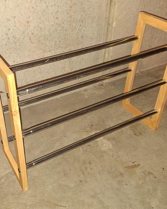 Scarpiera legno e acciaio estensibile