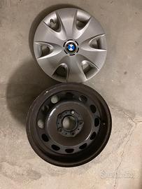 Cerchi in ferro BMW 61/2Jx 16EH2 5 Fori + copricer