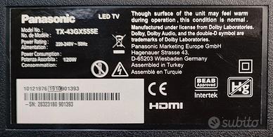 TV Panasonic Led TX-43GX555E schede